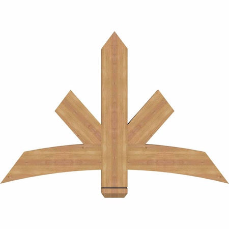 Ekena Millwork Alberta Smooth Timber Gable Bracket, Western Red Cedar, 48"W x 32"H x 3 1/2"D x 5 1/2"F, 16/12 Pitch GBW048X32X0406ALB00SWR